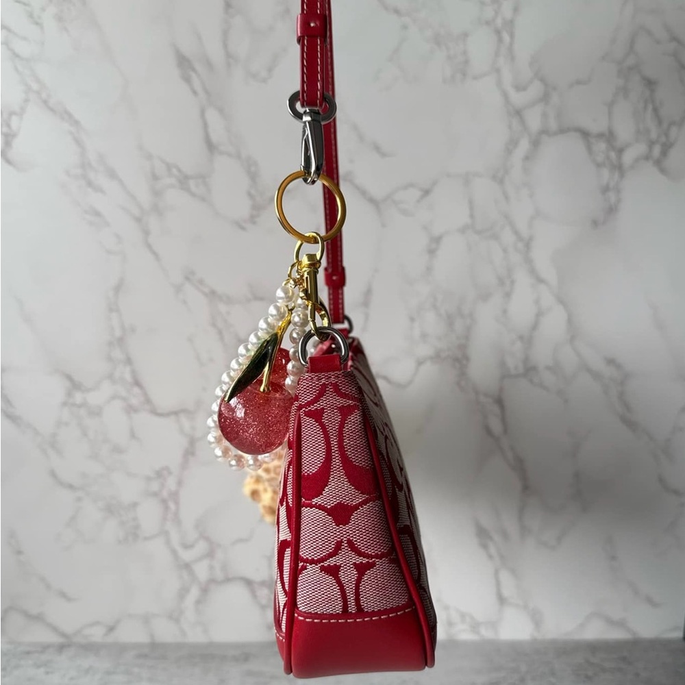 Red Cherry Coach Demi Shoulder Bag - Picture 8 of 9